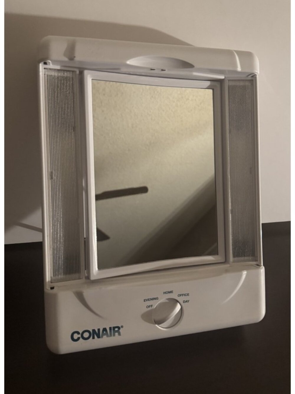 Conair 2 Sided Lighted Electric Make Up Mirror 4 Brightness Settings Tested Vtg